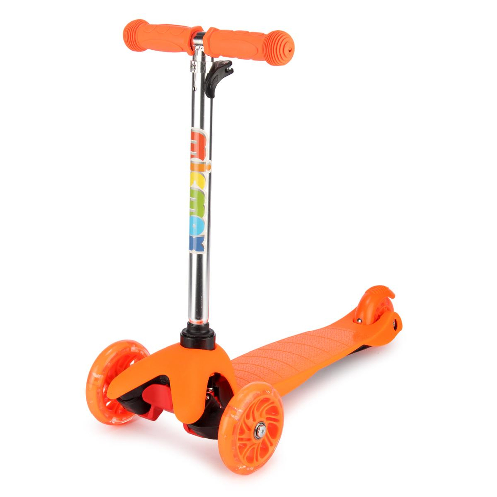 Самокат 3х кол. 57см,макс.высота ручки68см, колесаPU (заднее со светом),макс.вес30кг