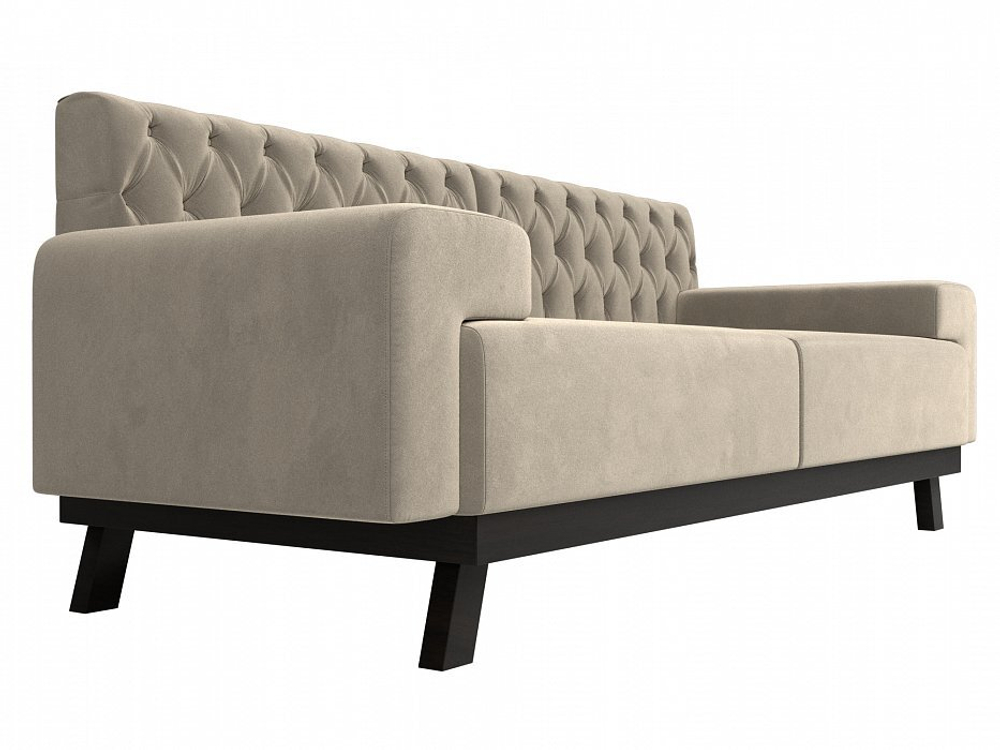 Диван прямой Мюнхен Люкс, Бежевый, Микровельвет, 109128