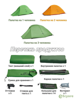 Палатка Naturehike Cloud Up Base 2-местная, алюминиевый каркас, оранжевая, артикул CNK2450WS032-2WBOR