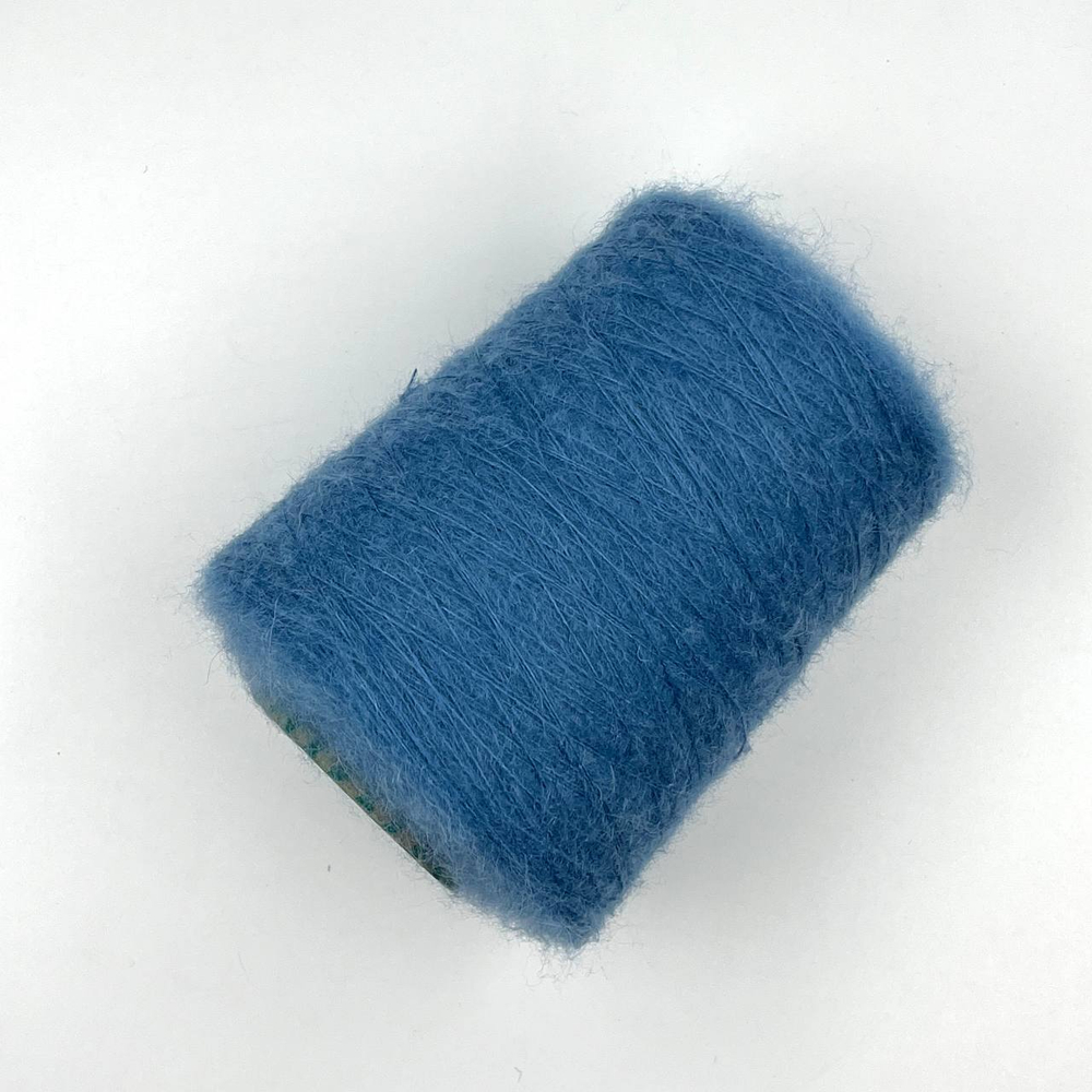 Кид-мохер 70%, шелк 18%, па 12%, 1000м/100г, пыльный голубой