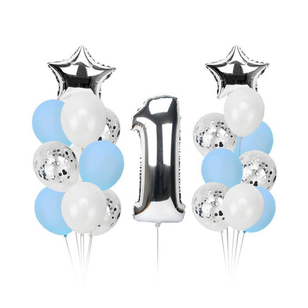 Сет воздушных шаров с конфетти для мальчика
