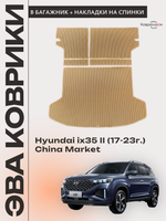 Коврик ЭВА в багажник с накладками на задние сидения для Hyundai ix35 II (17-23г.) China Market