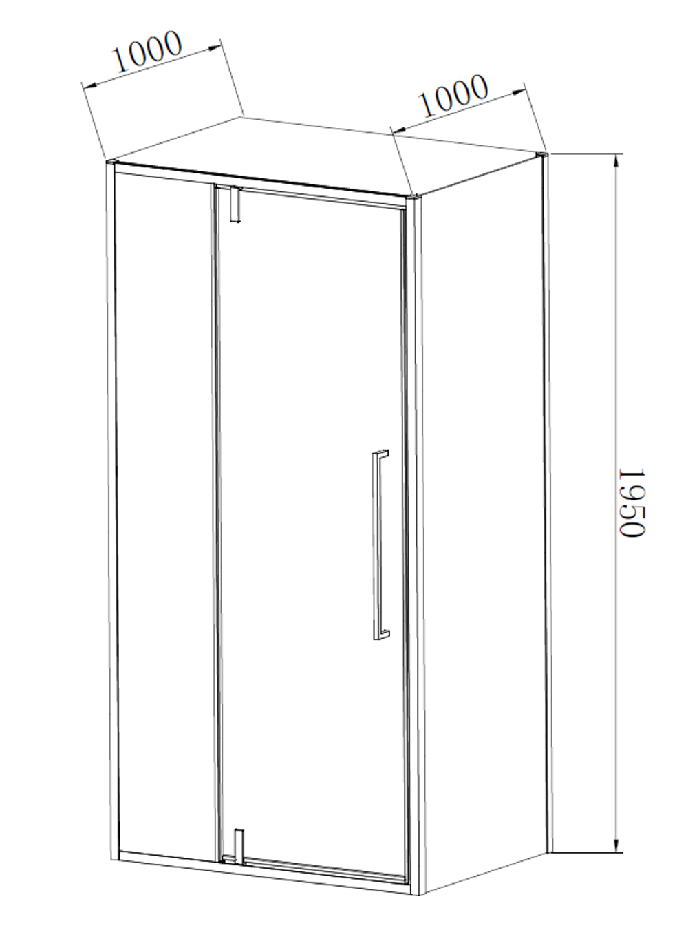 Душевой уголок Slim-N VSR-4SNP1010CLGM, 1000*1000, вороненая сталь, стекло прозрачное