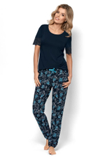 Хлопковая пижама Angela (Размер: XXL) (Цвет: темно-синий)