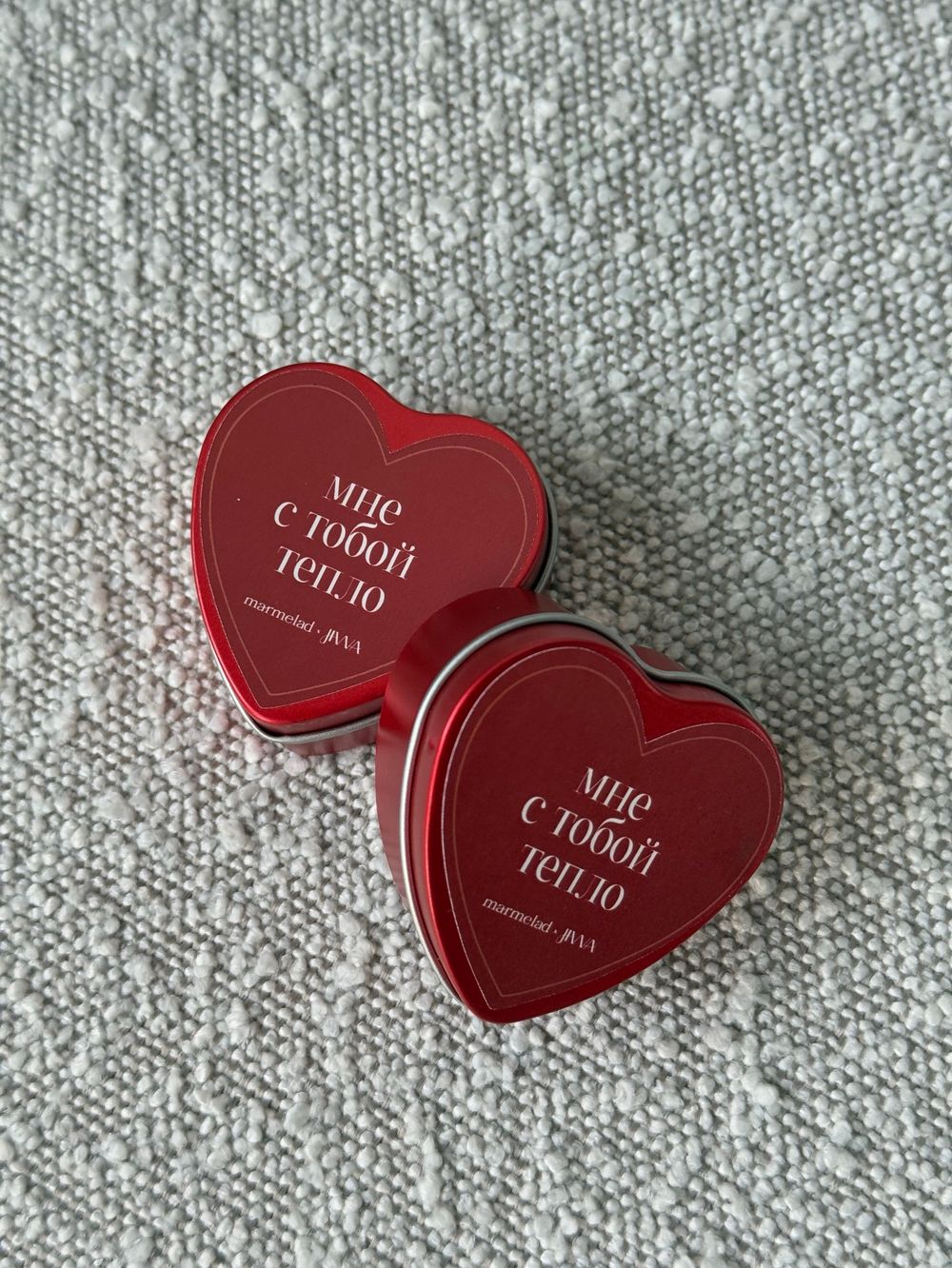 Свеча натуральная ароматическая JIWA сердце 60 мл - Кожа-сандал