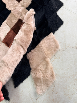 Меховой Коврик прикроватный накидка на кресло из овчины