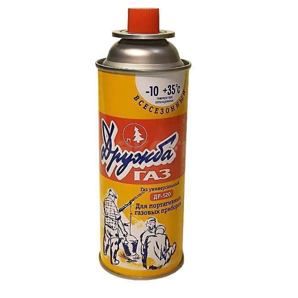 Газовый баллон ДРУЖБА 220 г, цанговый