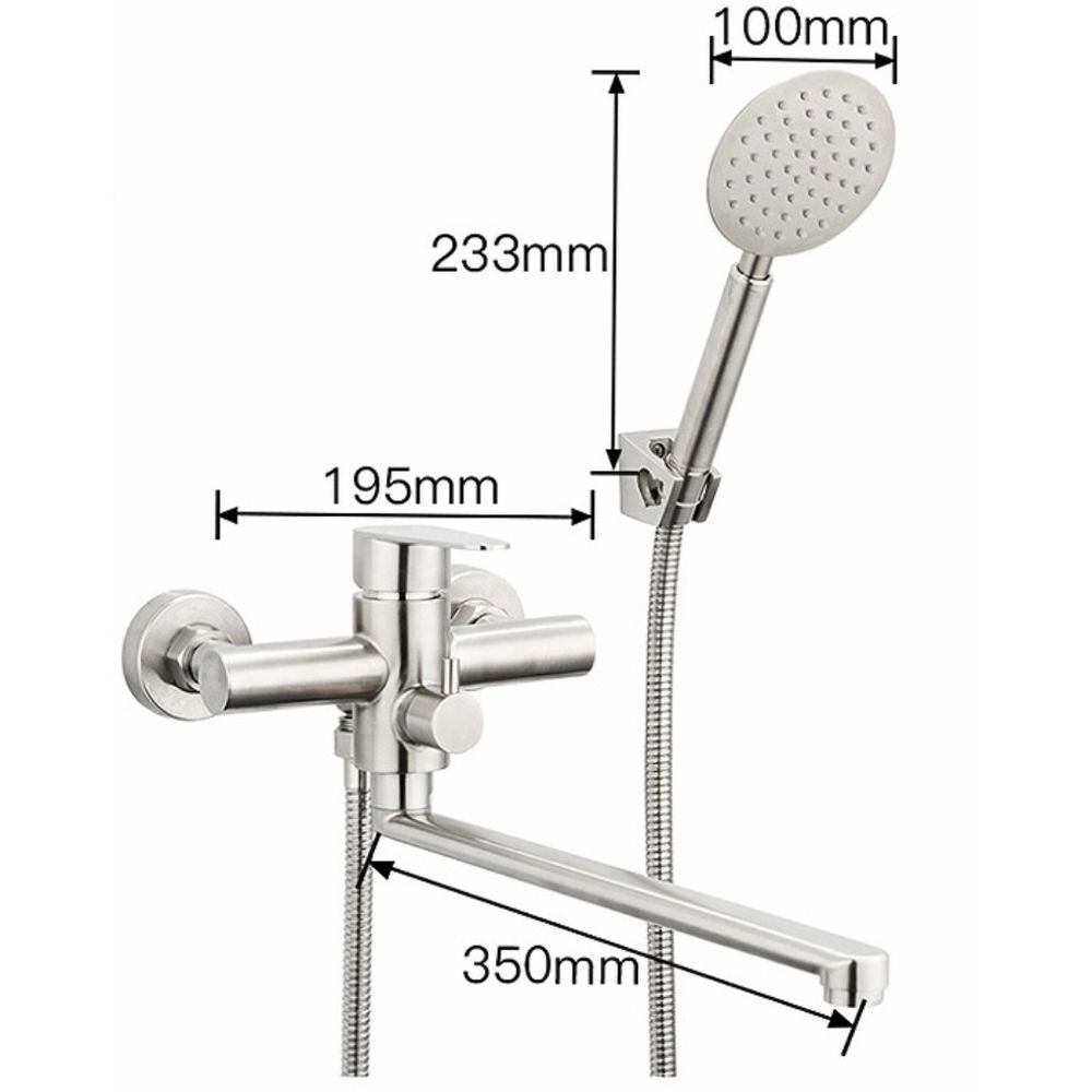 Смеситель для ванны, Frap, с картриджем, нерж, F2248