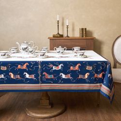 СКАТЕРТЬ "PASSAGE" 140Х300СМ ,БЕЛЫЙ,100% ХЛОПОК С ПРОПИТКОЙ,ТВИЛ