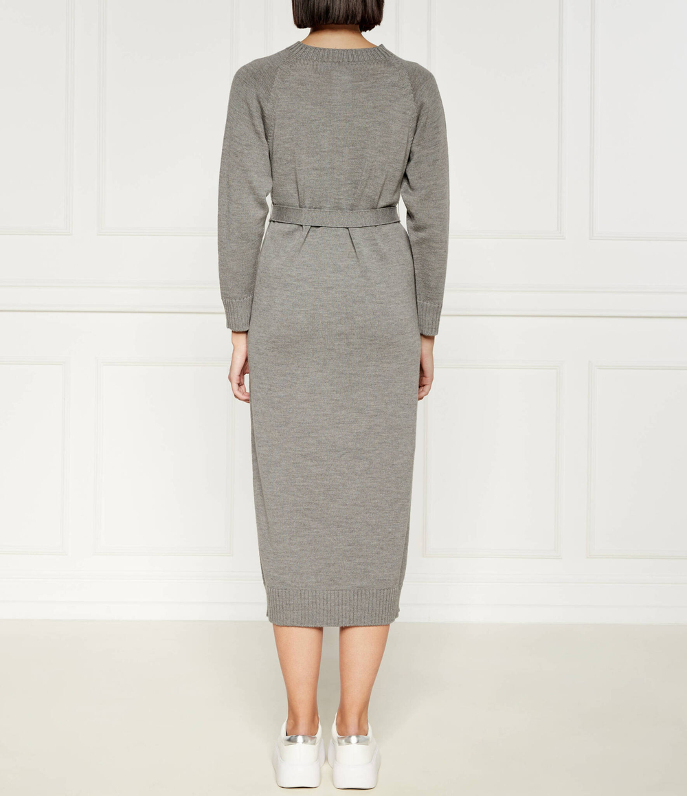 Хлопковое платье с ремешком Max Mara Leisure - серый(263260286)