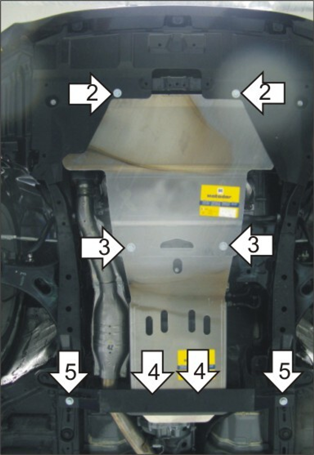 Защита картера Двигателя, КПП. 5 мм, Алюминий. для Subaru Outback 2009-2012, Subaru Outback 2012-2015, Subaru Legacy 2009-2015 MOTODOR.32220