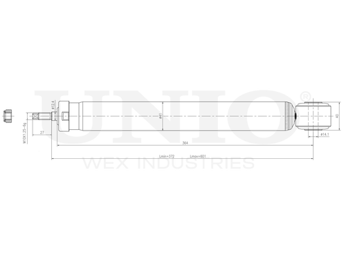 Амортизатор газовый задней подвески UNIO SAB-10721