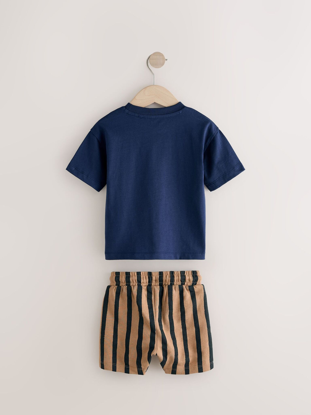 Футболка и шорты в комплекте для мальчика Next E63-589, 2 шт., Синий, Бежевый