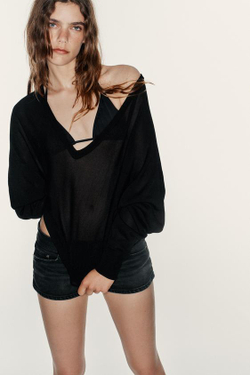ZARA ДЖИНСОВЫЕ МИНИ-ШОРТЫ TRF С НИЗКОЙ ПОСАДКОЙ, УГОЛЬНЫЙ