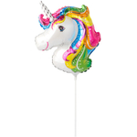 Шар Фольгированный Единорог радужный голова (Ассорти)