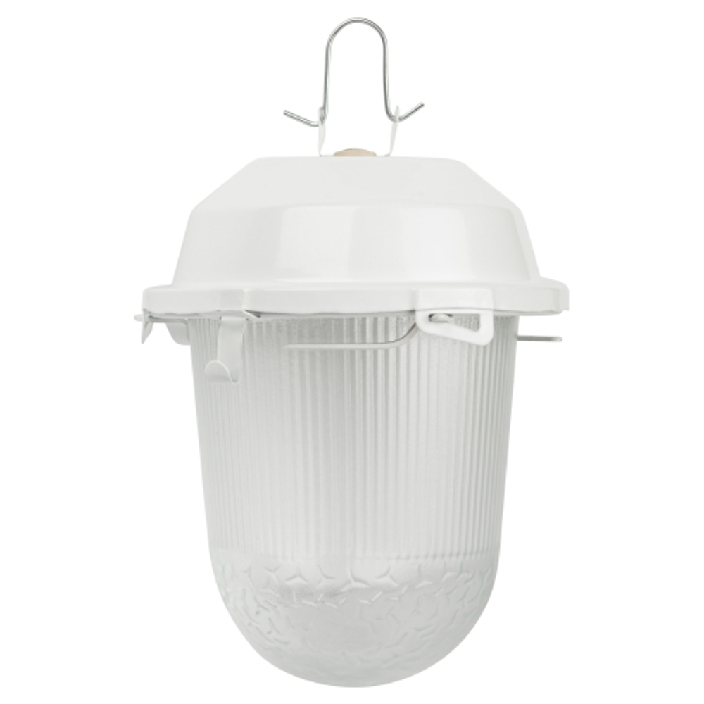 Светильник ЭРА НСП 02-100-001 без решетки Желудь сталь / стекло IP54 E27 max 100Вт 262х172 белый