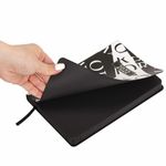 Ежедневник датированный 2022 А5 138x213 мм BRAUBERG "Vista", под кожу, "Black&White", 112846