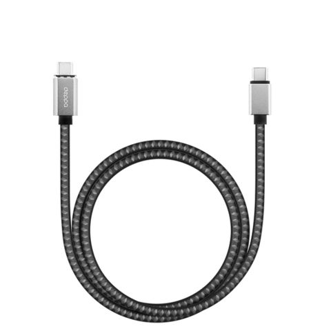 USB дата-кабель Deppa D-72335 Магнитный Type-C to Type-C нейлон 100W 1.5м Графитовый
