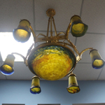 Люстра из муранского стекла и бронзы