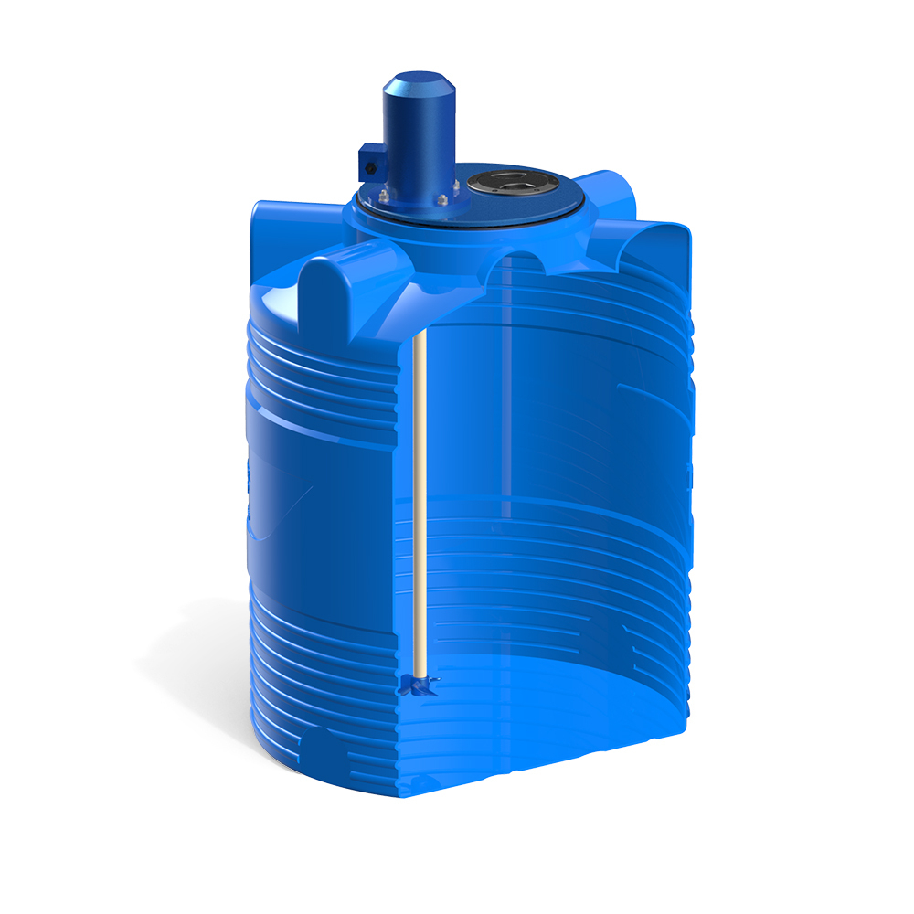 Ёмкость с пропеллерной мешалкой Полимер-Групп V 300 л. вертикальная (700x700x1082см;) - арт.559213