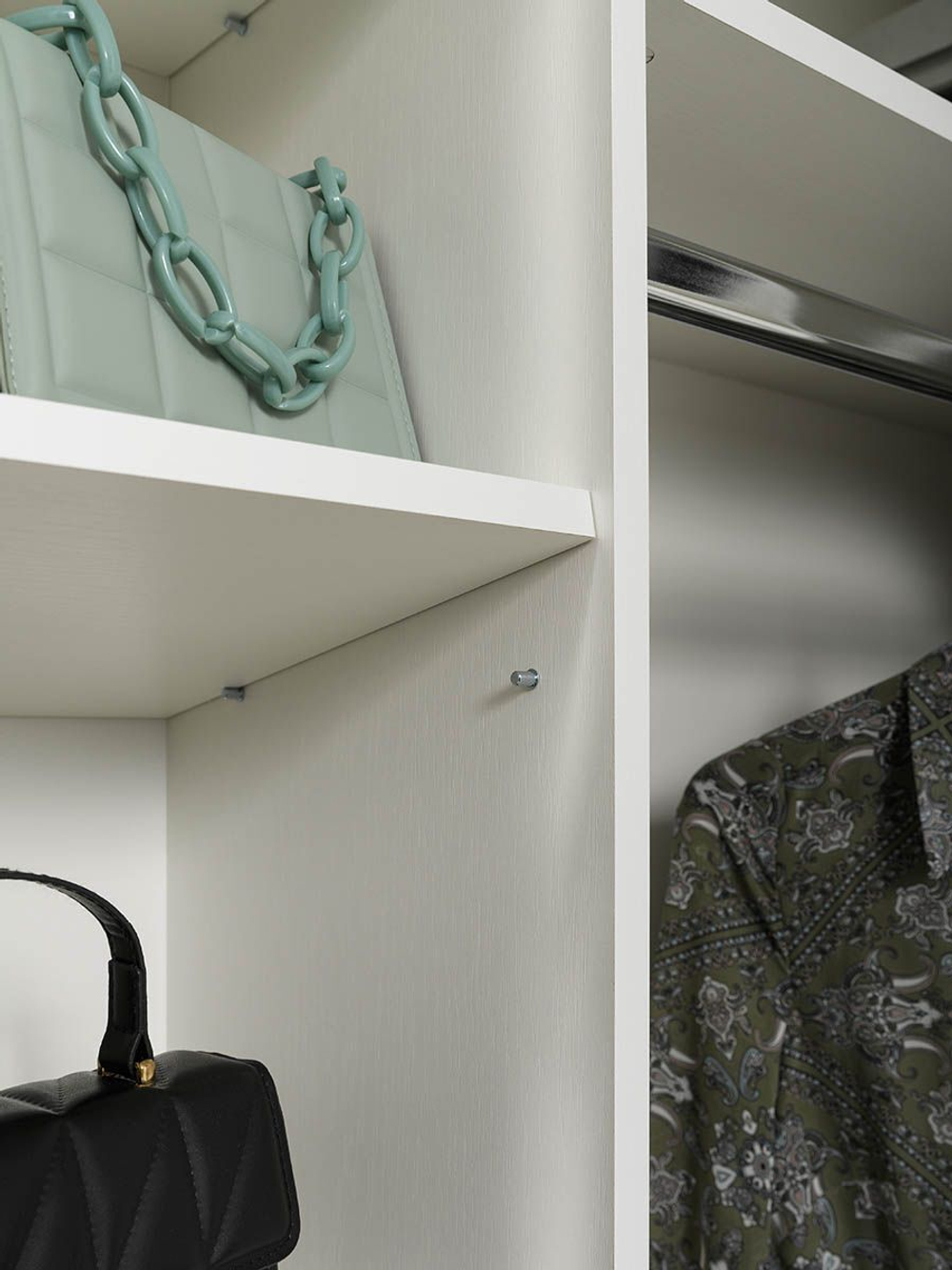 Ливерпуль Шкаф для одежды 13.124.02 Белый/Ясень ваниль