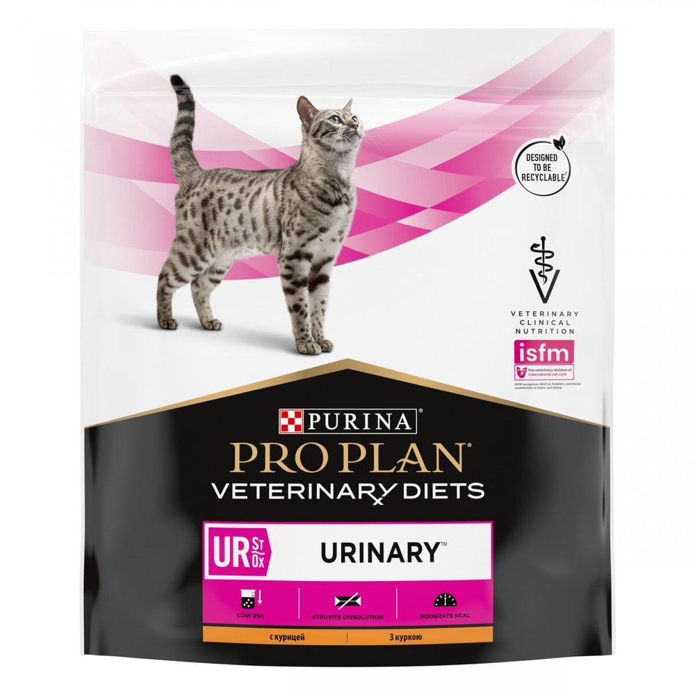 Корм сухой для кошек Pro Plan Veterinary Diets UR ST/OX при болезни мочевыводящих путей c курицей, 350г