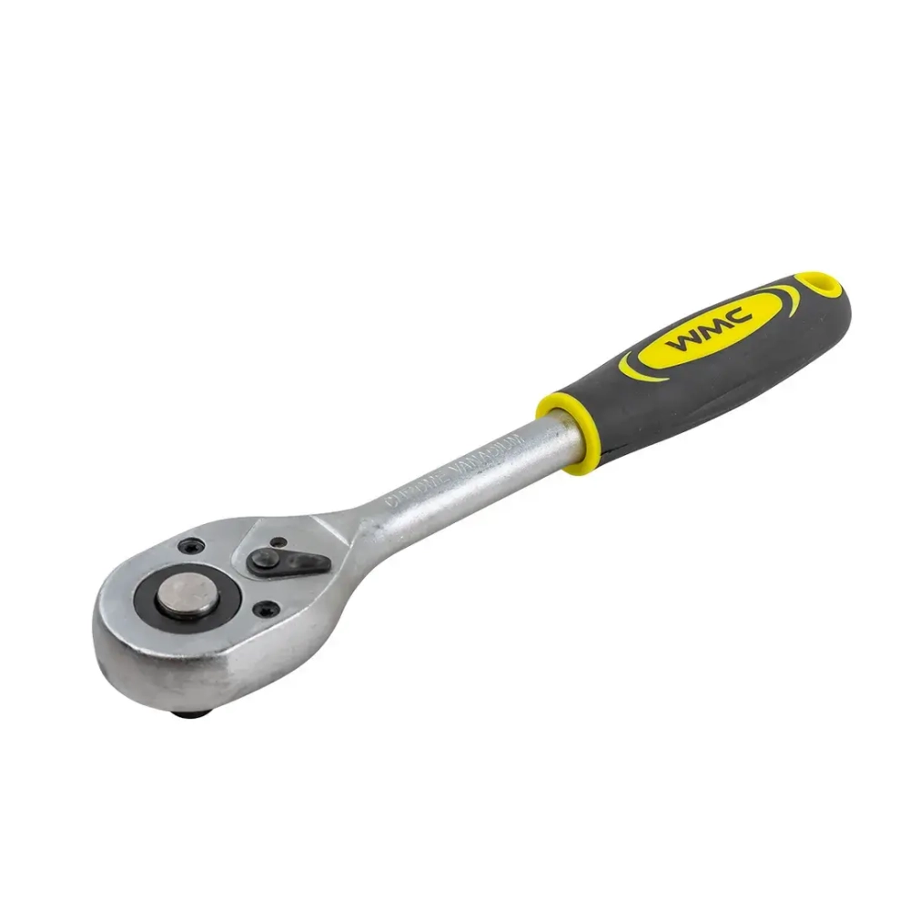 Трещотка реверсивная с резиновой ручкой 1/2''(L-240мм, 24зуб) WMC TOOLS WMC-80245(80244)