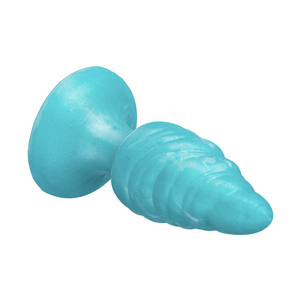 Бирюзовая силиконовая анальная втулка 9,2см SilexD Melty Fantasy Plug Size M