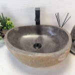 Раковина из речного камня RS-63690 (49*42*16) 0122