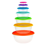 Миска пластик, кругл, 7 шт, 29.5 см, с крыш, Радуга, Idea, М1310, в асс