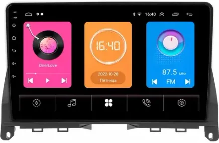 Магнитола для Mercedes-Benz C-класс W204 2007-2011 без NTG экрана - OEM GT9-702 на Android 10, 2ГБ-16ГБ