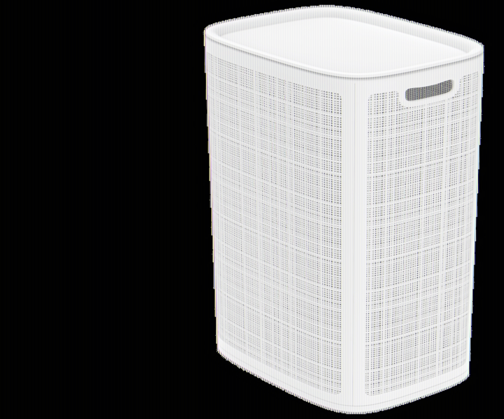 Корзина для белья Лён 100л 43*32,1*80см белый