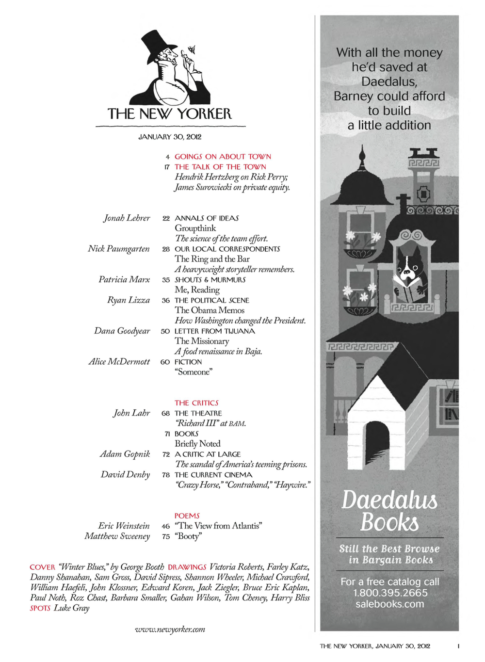 Журнал The New Yorker 30-01-2012