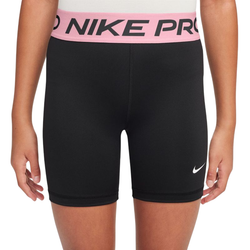 Детские шорты Nike Kids Pro Dri-Fit 5" - black/med soft pink/white