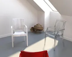 Стул с подлокотниками Arthur прозрачный