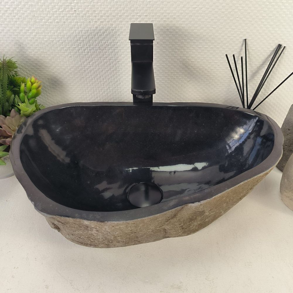 Раковина из речного камня RS-65491 49*31*15 0856