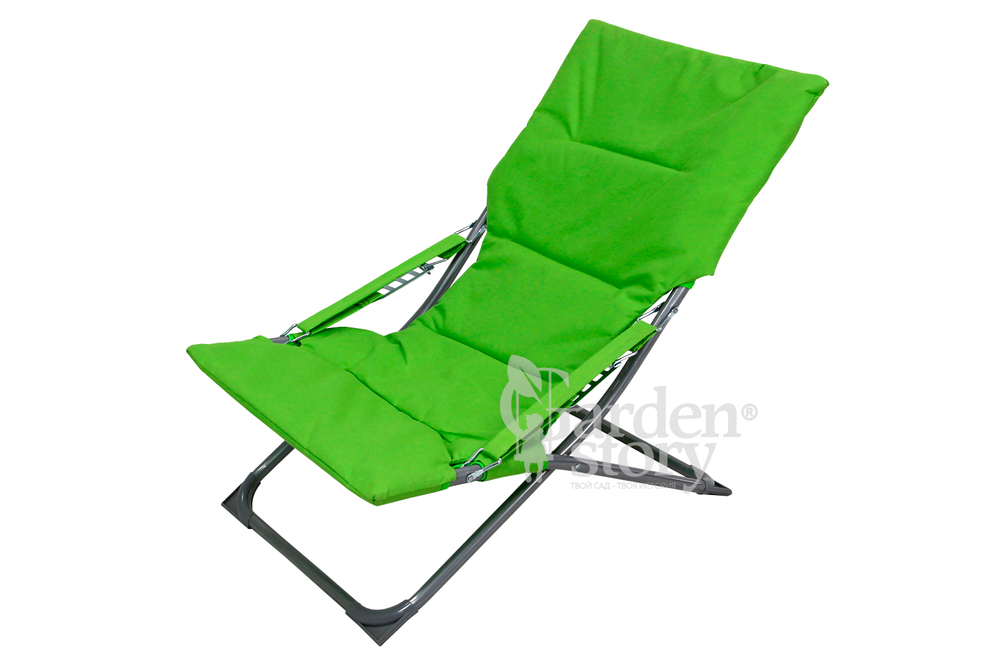 Кресло складное Ирис арт.WR1428 (4 шт в упаковке (каркас серый, ткань салатовая))