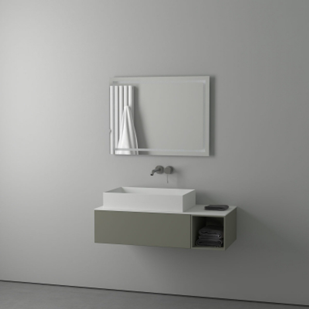 Зеркало Evoform со встроенным LED-светильником 24 W 80х60 см Без выключателя