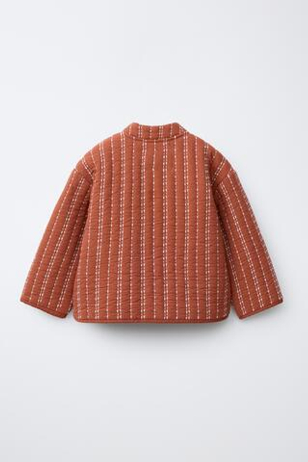 ZARA КУРТКА С ВЫШИВКОЙ, ЧЕРЕПИЧНЫЙ