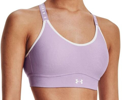 ТОП теннисный Under Armour Women's Infinity Mid Heather Cover Sports Bra - octane light heathe