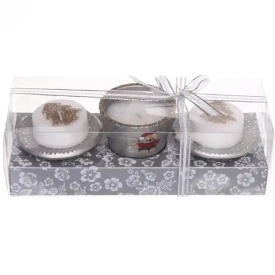 Свечи новогодние «Новогодние узоры» 22x8.3x7 см, шамапнь