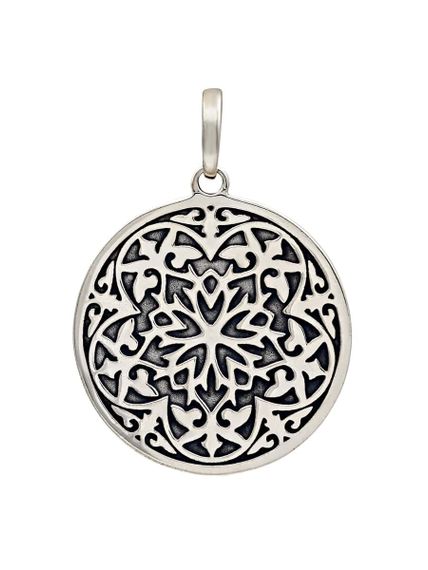 Фотография ювелирной подвески 90 псалом из серебра, вид сзади.