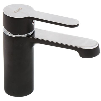 Смеситель для раковины, Frap, корот изл, с картриджем, чер, F1042