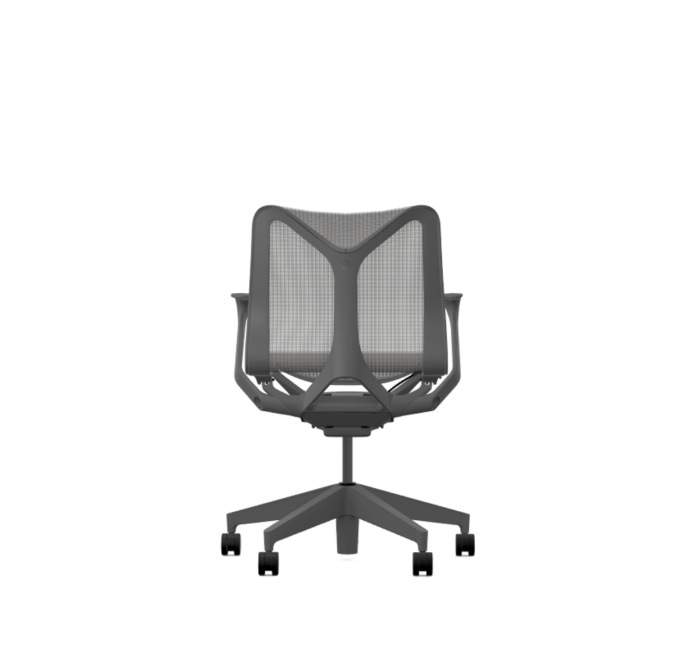 Кресло Herman Miller Cosm, низкая спинка, цвет Carbon, нерегулируемые подлокотники