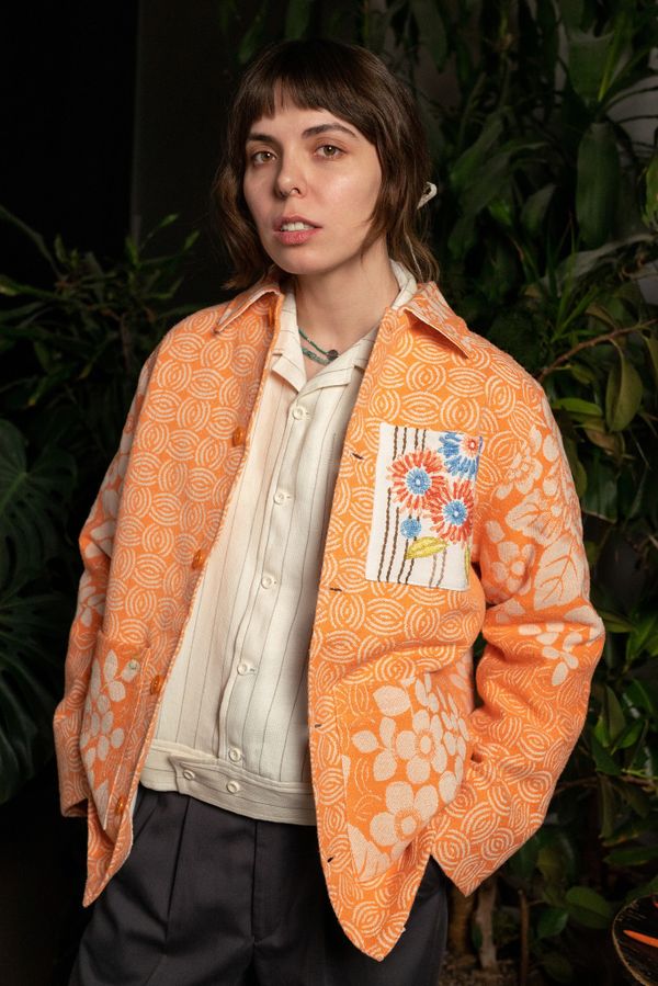 Куртка с Рыбкой на Подкладе / Fish Lining оранжевая - фото 2