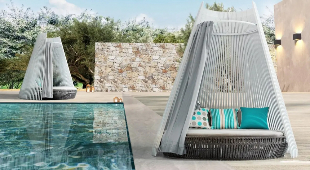 Лаунж-лежак плетеный Tagliamento Modern