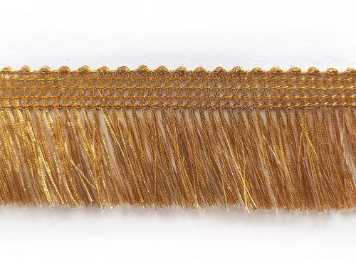 Бахрома-щётка  металлизированная люрекс 3,5см золото