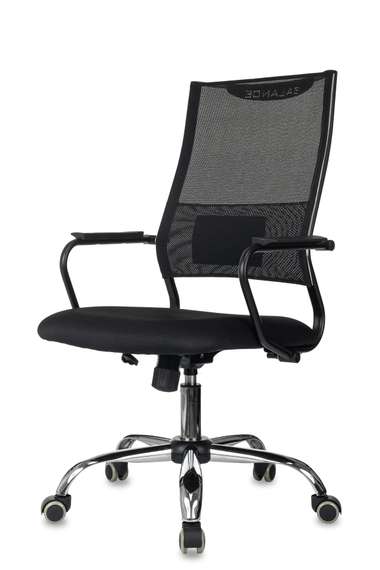 Кресло руководителя Бюрократ CH Balance SL черный Elastic-102 сетка/ткань крестов. металл хром