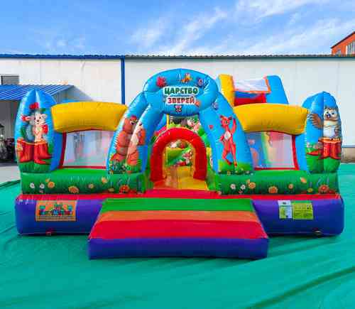 Коммерческий надувной батут «Царство зверей 2», 5x5x2.8 м.
