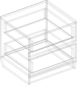 Тумба прикроватная "Наоми" (Пикар), ЛДСП, Велес